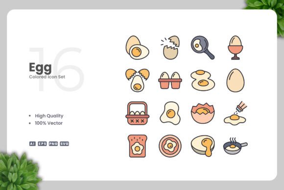 Egg Colored Icons: Fresh Graphics for Crafters