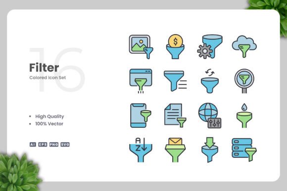 Filter Color Icons: Clean Graphics and Icons for Shops