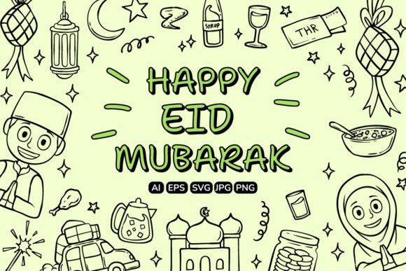 Happy Eid Mubarak Graphics & Illustrations Review