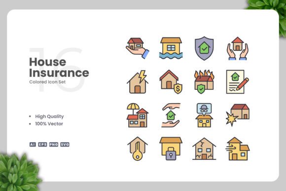 House Insurance Colored Icons: A Designer's Stitch Review