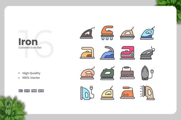 Iron Colored Icons: Graphics for Clean Craft Projects