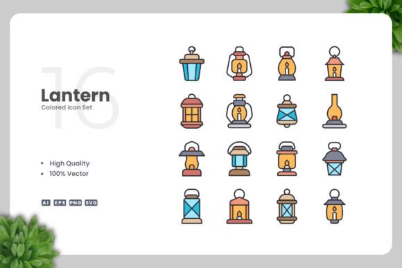 Lantern Colored Icons: A Designer's Review for Embroidery