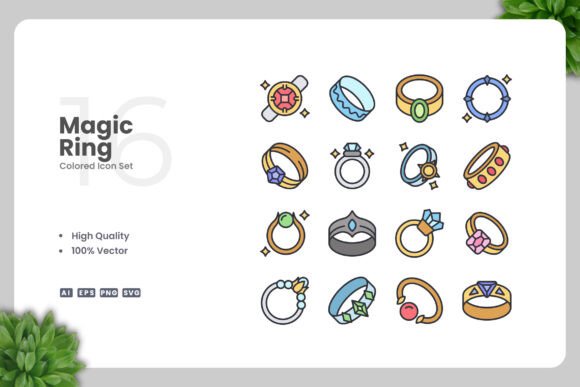 Magic Ring Colored Icons: Modern Graphics for Branding