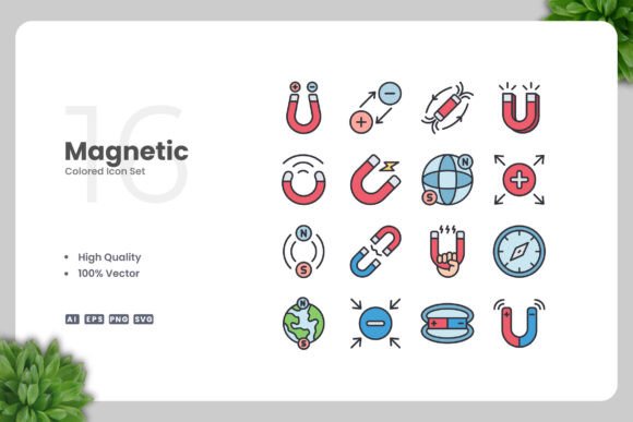 Magnetic Colored Icons: Vibrant Graphics for Crafters