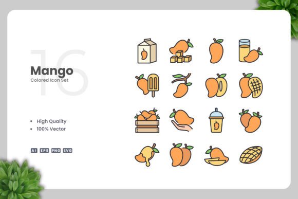 Mango Colored Icons: A Designer's Review for Embroidery