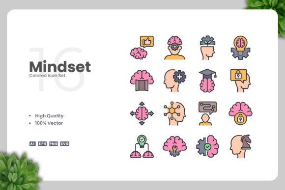 Mindset Colored Icons: Graphics for Crafters