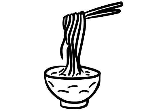 Noodle Bowl with Chopsticks Graphics & Illustrations Review