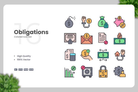 Obligations Colored Icons: Graphics for Crafters
