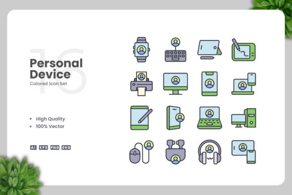 Personal Device Colored Icons: Graphics for Crafters