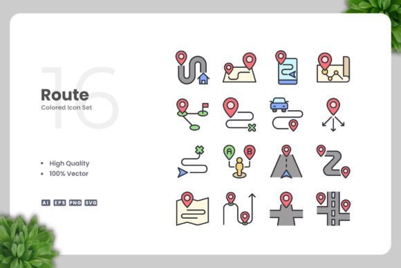 Route Colored Icons: Essential Graphics for Modern Brands