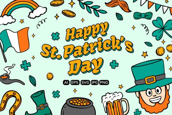 St. Patrick Day Illustration Set: Graphics & Illustrations