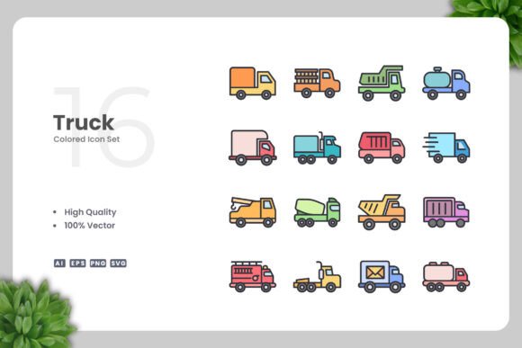Truck Colored Icons: Essential Graphics for Modern Brands