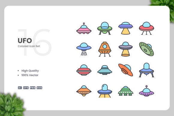 Ufo Colored Icons: A Designer's Take on Modern Embroidery