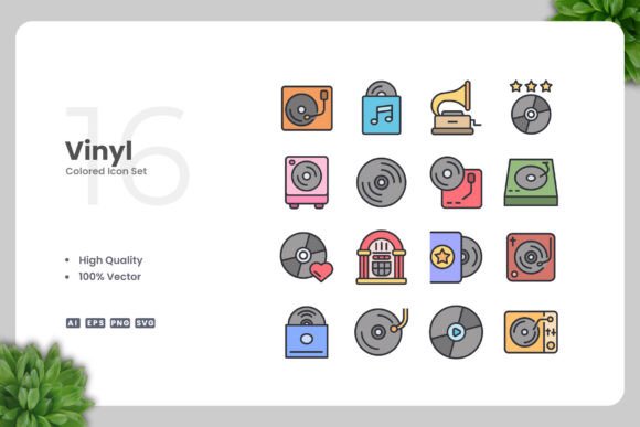 Vinyl Colored Icons: Clean Graphics for Crafters