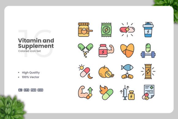 Vitamin Icons & Graphics for Digital Sellers